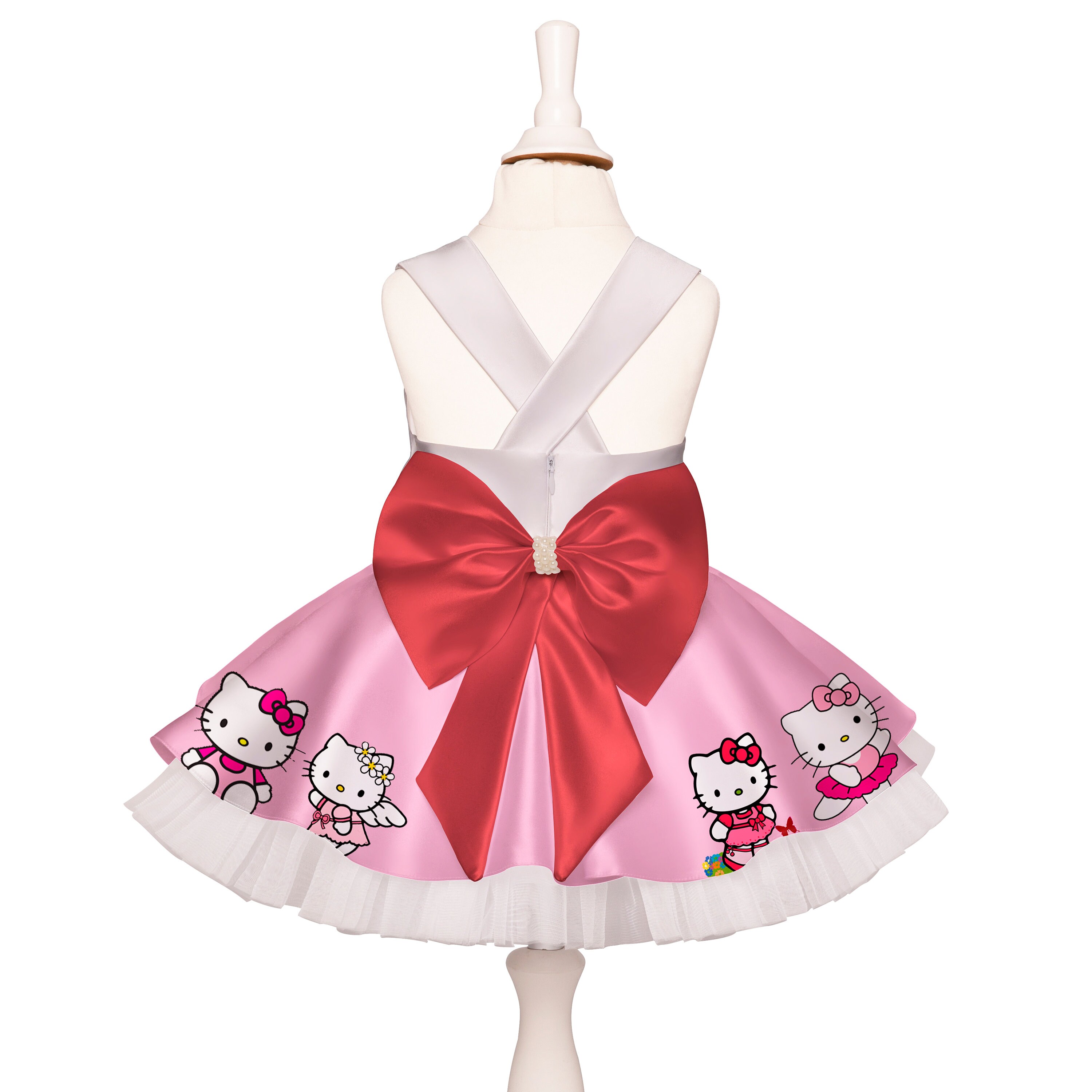 Cute Kitty Dress for Girls Birthday Dress Handmade Dress Etsy