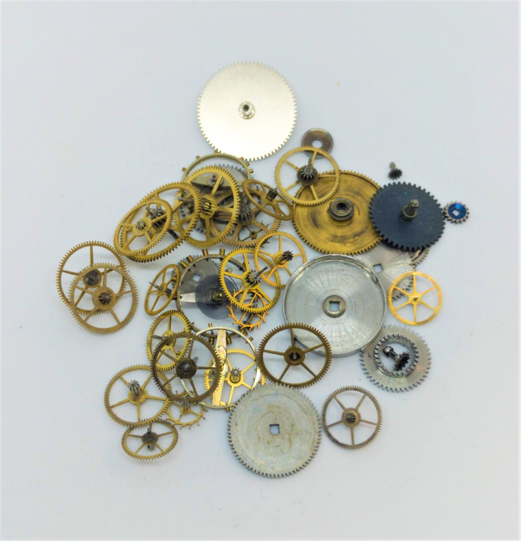 Lot of small vintage pocket watch gears Etsy