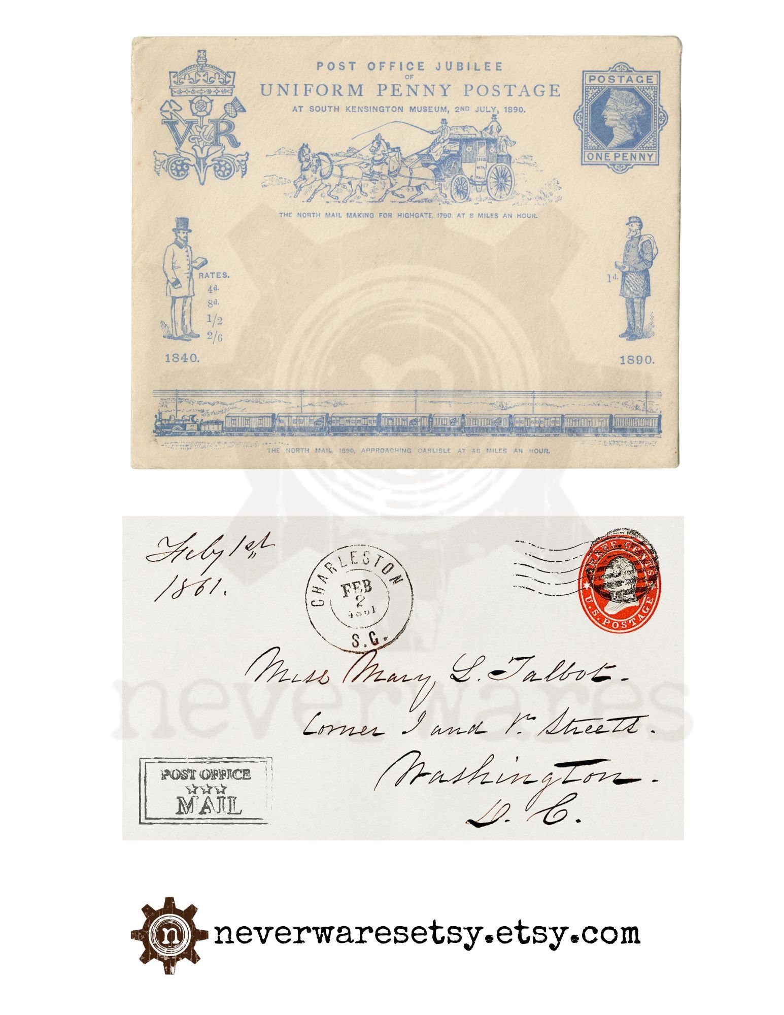Vintage Mail Postage Stamps Digital Download Printable Ephemera ...