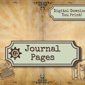 Printable Journal Pages Digital Download Junk Journal Ephemera Vintage Scrapbook Supply