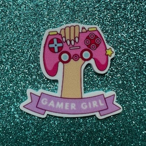 5pc. Girl Gamer, Video Game, Controller, Arcade, Gaming, 90's, Video Game, Resin Planar Flatbacks, Cabochon, Bow Center, Flat Back, 80's