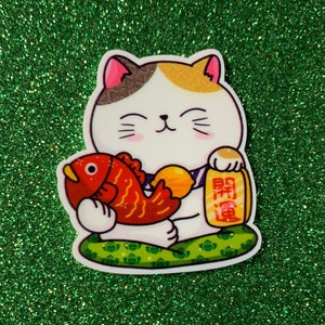 5pc. Asian Good Luck Cat, Chine, Japon, Corée du Sud Drapeau Résine Planar Flatbacks, Cabochon, Charme, Bow Center, Flat Back