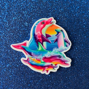 5pc. Blue and Pink Dolphin, Resin Planer Flatback, Cabochon, Bow Center, Sea Turtle, Flat Back, Slime Charm