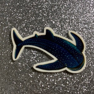 5pc. Whale Shark Week, Resin Planar Flatback, Cabochon, Bow Center, Flat Back