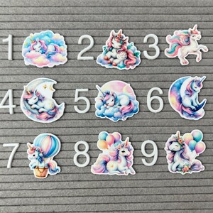 5pc. Rainbow Colorful Unicorn, Resin Planar Flatback, Cabochon, Bow Center, Flat back