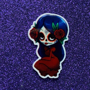 5pc. Senorita of Roses, Planar Flatback, Cabochon, Dia De Los Muertos, Day of the Dead, Hispanic, Fiesta, Halloween, Mexican Planar, Skull