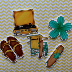 5pc. Sunflowers, California Girls, Teenage Girls, Beach, Save the Turtles, Beach, Resin Planar Flatbacks, Cabochon, Bow Center, Flat Back