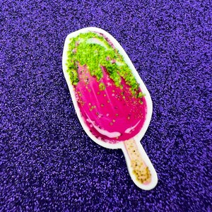 5pc. Watermelon Ice Cream, So Kawaii!  Planar, Resin Popsicle, Flatback, Cabochon, Bow Center, Ice Cream Party!