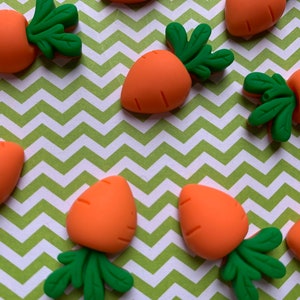 10pc Matt Carrot 3D Résine Flatback, Easter Flat Back, Légume, Bow Center, Cabochon, Charme Slime, Lapin, Lapin