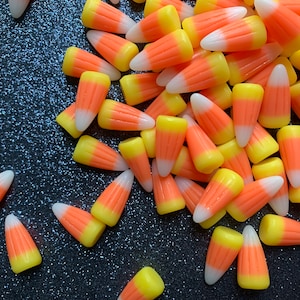 18pc. Candy Corn, 3D Cabochon, Charm, Halloween Candy, Trick or Treat ...
