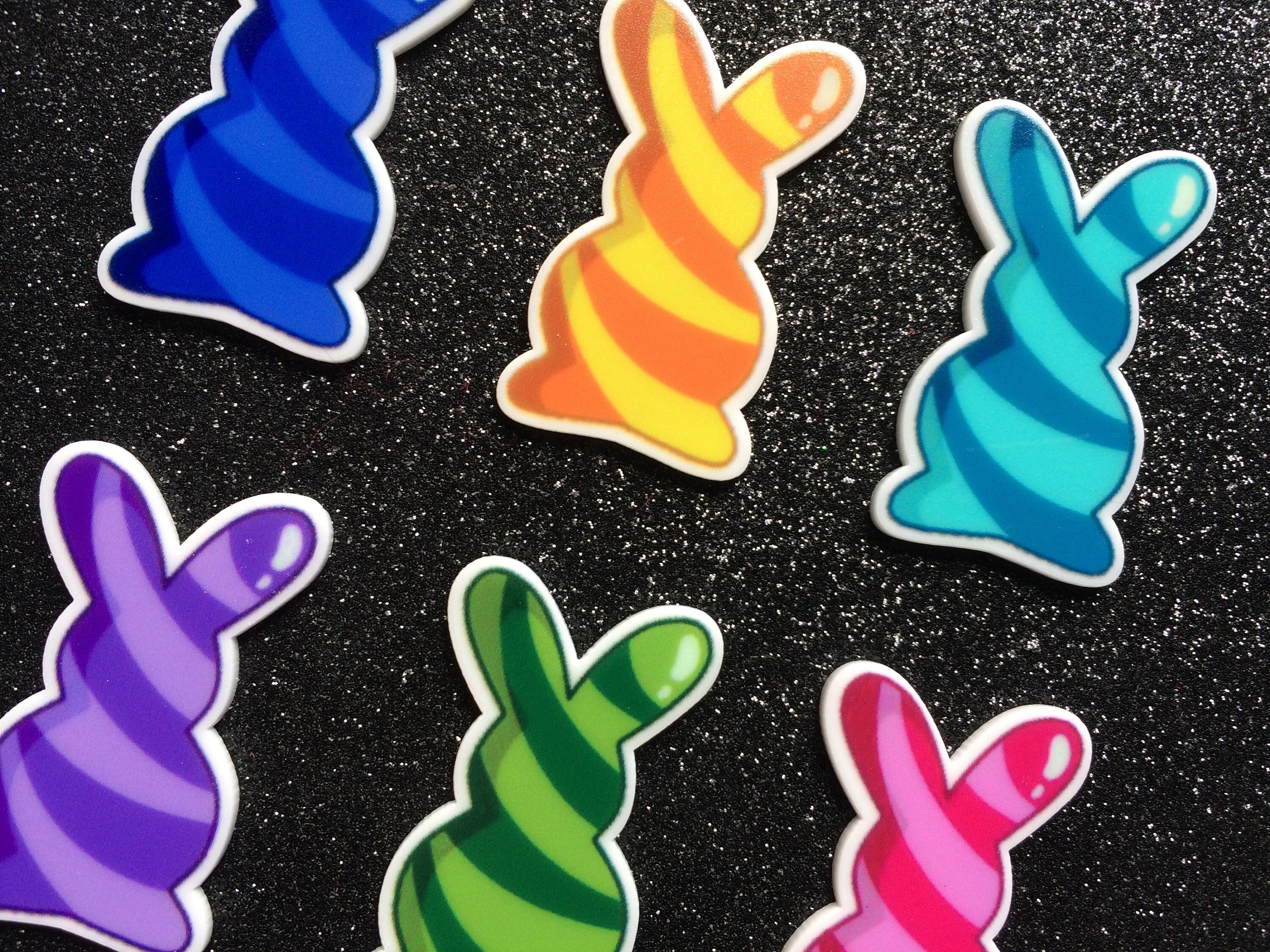 6pc Peeps Candy Rabbits Planar Flatback Resin Cabochon - Etsy