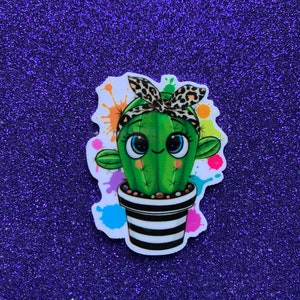 5pc. Cactus Cutie, So Kawaii! Résine planaire flatback