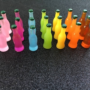 14pc. Little Soda Bottles, Coke Resin Cabachon, Kawaii, Charm, Fake Food, Junk Food, Pop, Cola Drinks, Food Resin