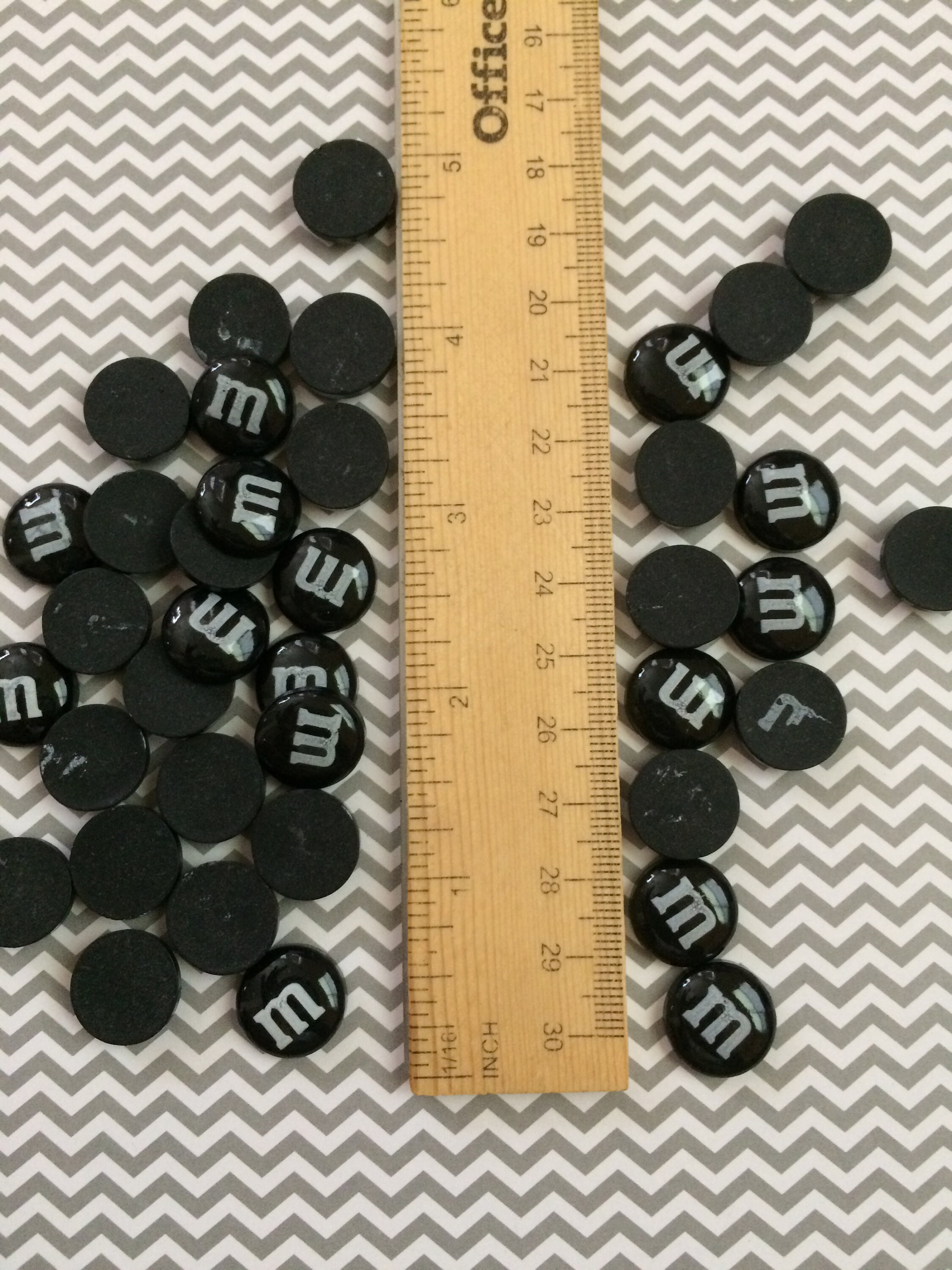 20pc. Black Resin Candy M&m's, Flatback, Cabochon, Charm, Faux