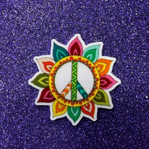 5pc. Hippie Soul, I Love the 70's, Resin Planar Flatbacks, Cabochon, Bow Center, Flat Back, 60's Hippie Life, Peace, Flower Power