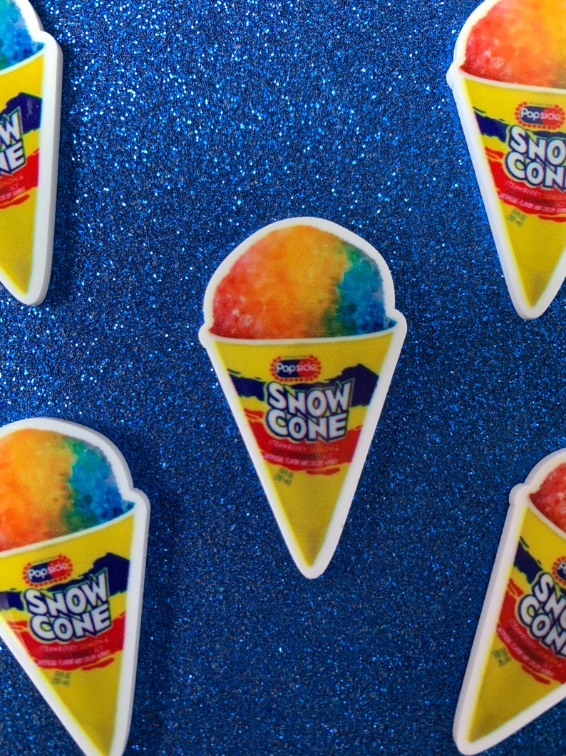 5pc. Rainbow Snow Cone Ice Cream Sunday Planar Resin Etsy
