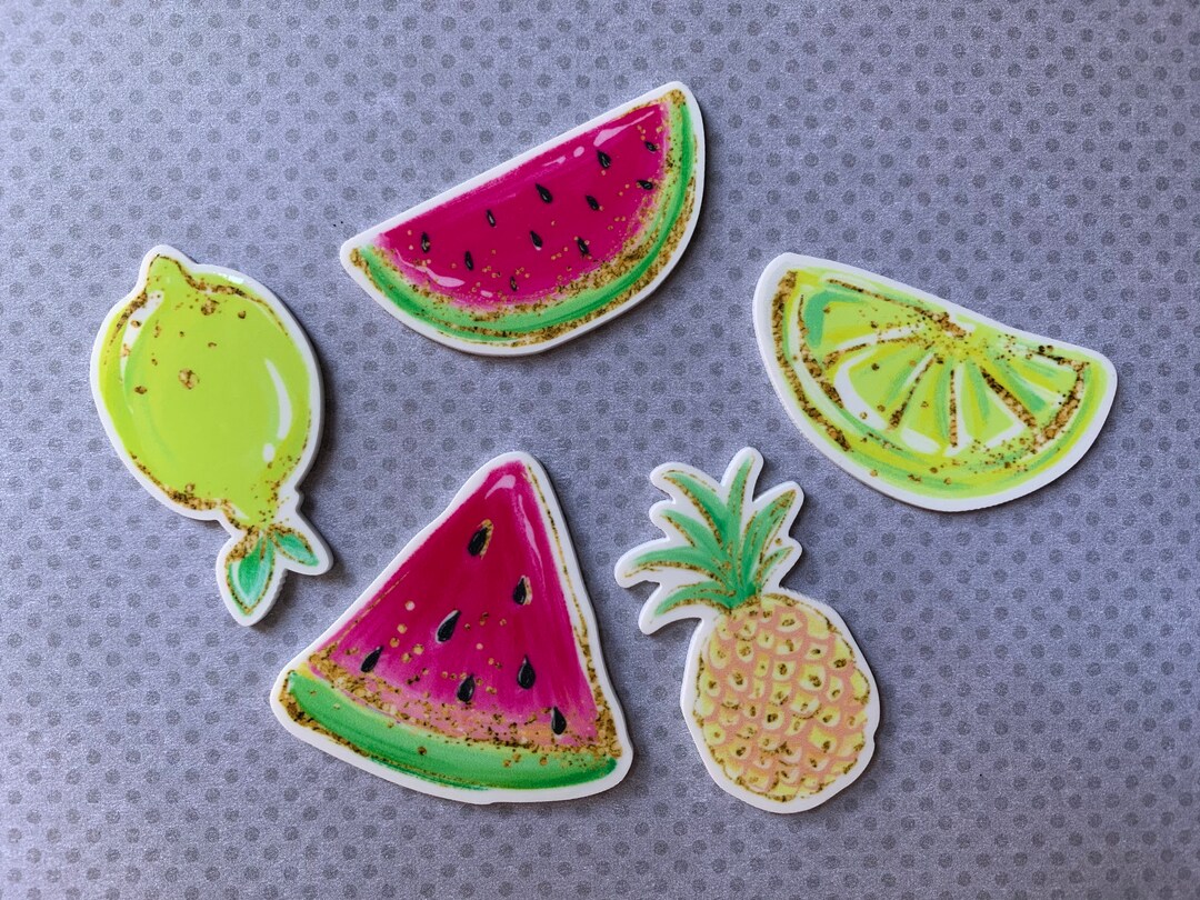 5pc Tropical Fruit Resin Planar Flatback Fruit Cabochon Etsy