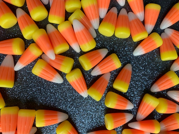 Candy Corn Fake Food Realistic Candies Charm Halloween Cabochons 10 pcs