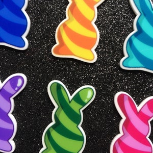 6pc Peeps Candy, Rabbits, Planar Flatback, Resin, Cabochon, Bow Center ...