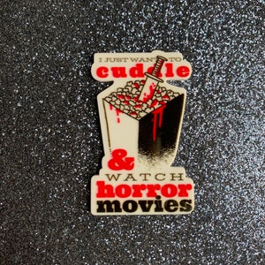 5pc Spooky Popcorn, 80&#39;s Horror, Monsters, Seral Killer, Scary Movie, Slasher, Halloween Party, Planar Flatback, Resin Cabochon, Bow Center