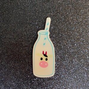 5pc. Résine de lait heureux, donc Kawaii!  Résine Flatback, Cabochon, Bow Center, Flat Back