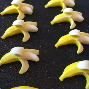 12pc banane pelée, Flatback, fruits en résine