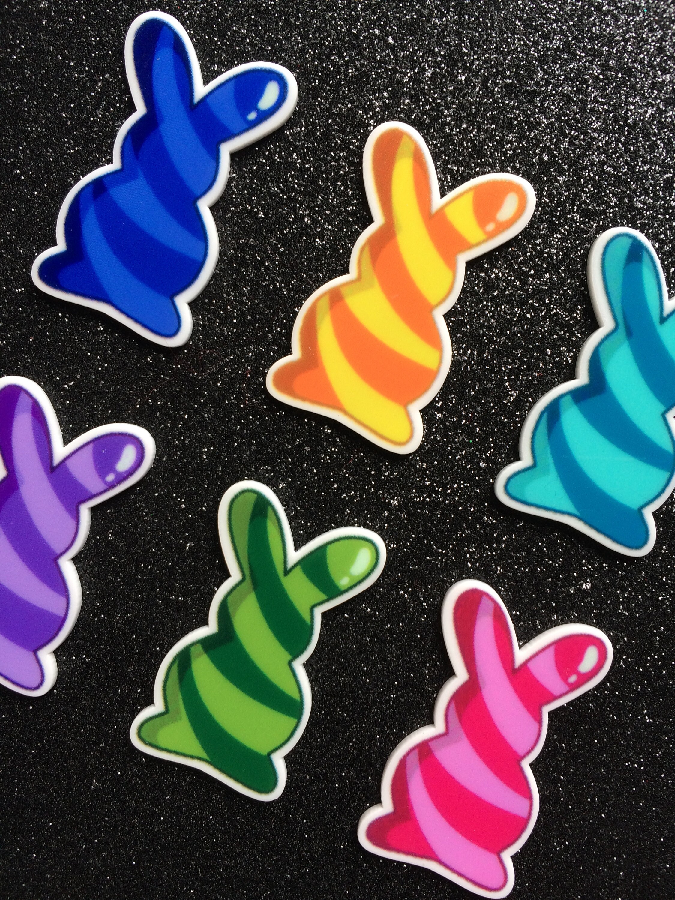 6pc Peeps Candy Rabbits Planar Flatback Resin Cabochon - Etsy