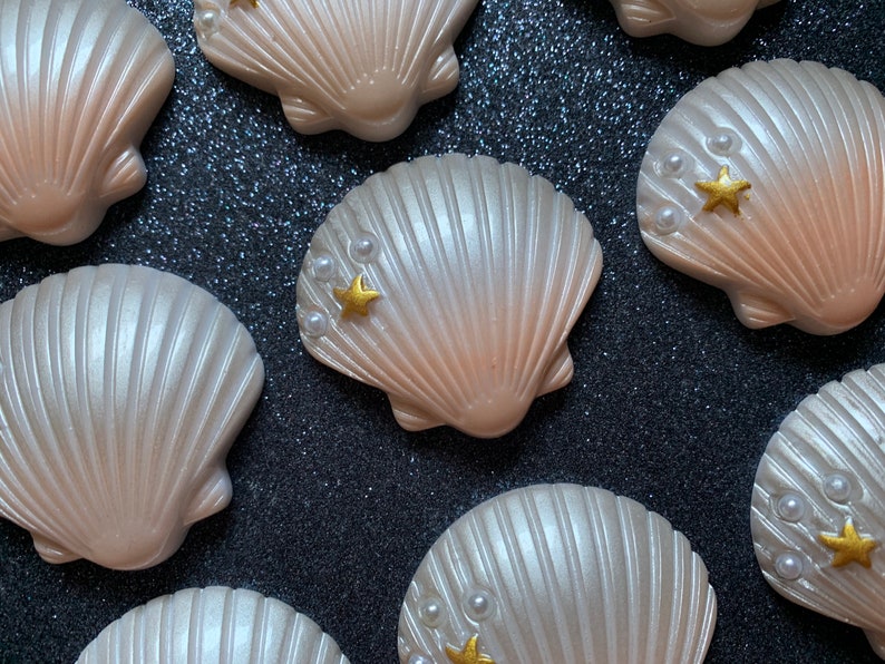 5pc. Huge Seashell With Pearls, Resin Cabochon, Flatback, Charm, Life ...