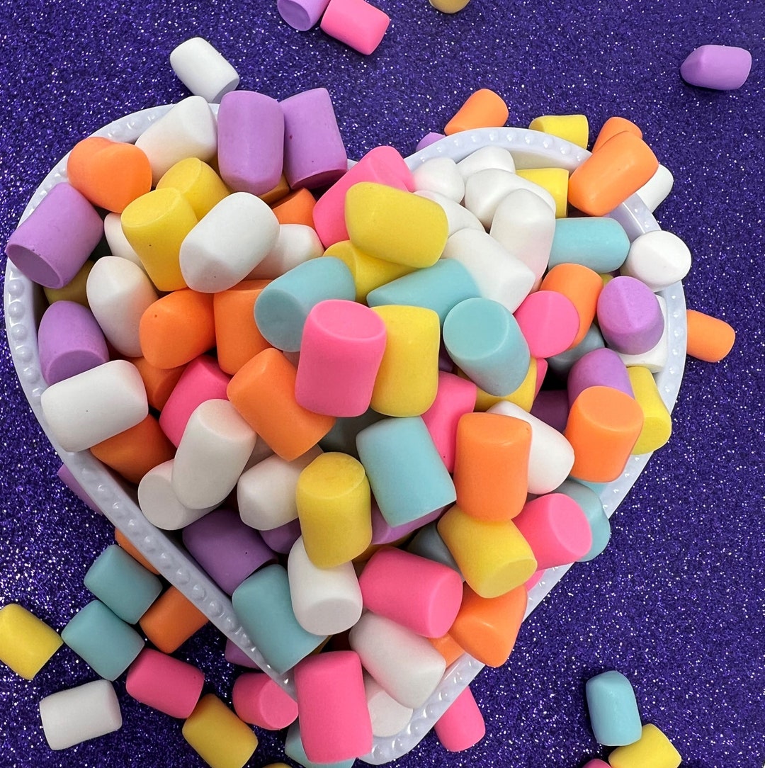 18pc. Rainbow Marshmallows Candy Flatback Cabochon Charm Etsy