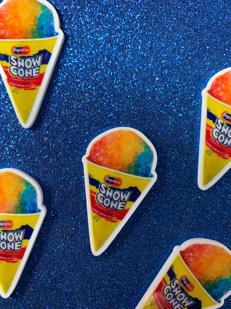 5pc. Rainbow Snow Cone Ice Cream Sunday Planar Resin Etsy