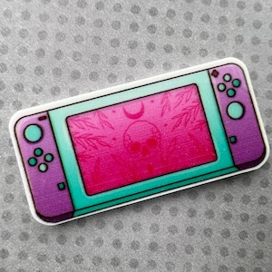 5pc. Gothic Girl, Pastel Goth, I Love the 90's, Video Game, Resin Planar Flatbacks, Cabochon, Bow Center, Flat Back, 80's