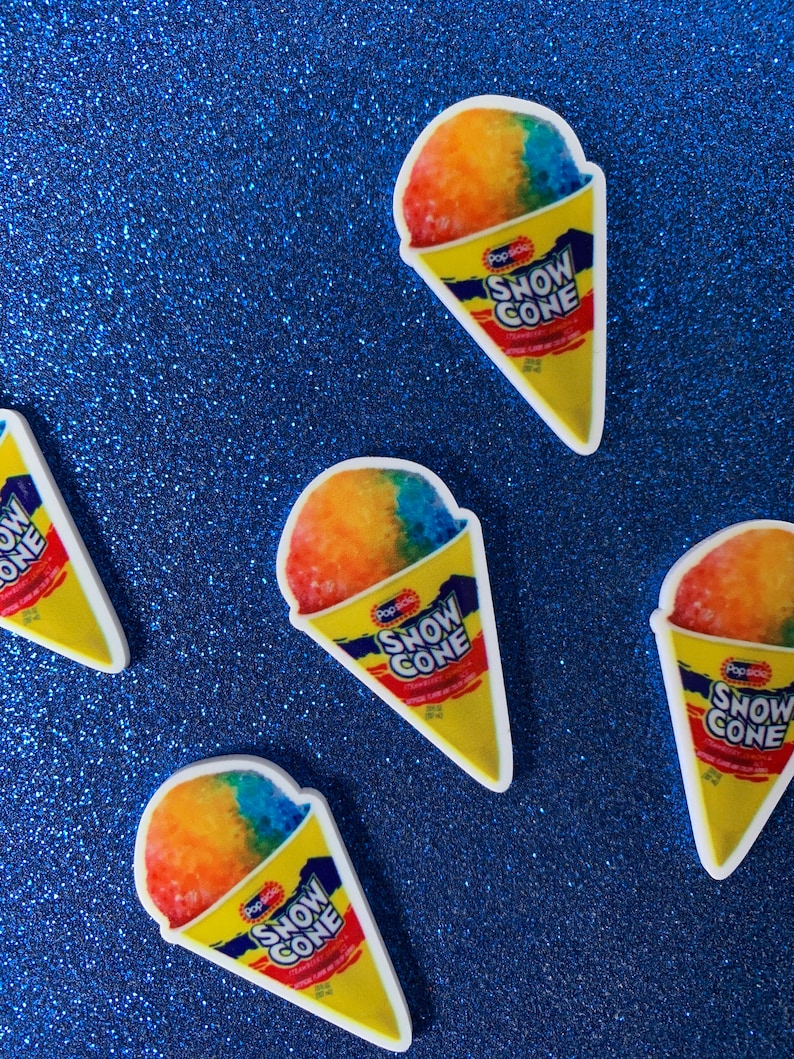5pc. Rainbow Snow Cone Ice Cream Sunday Planar Resin Etsy