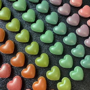 7pc. Faux Heart Shaped Macaron, Cabochon Cookies, Charm, Flatback, Polymer Clay, Faux Candy, Fake Food, Miniature Food