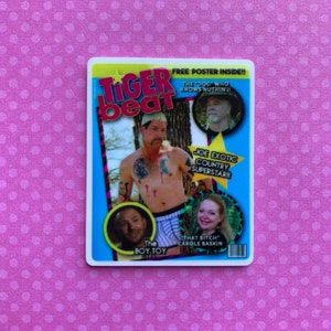 May include: A Tiger Beat magazine cover featuring Joe Exotic, the "Doc Who Knows Nothin'" with the text "Joe Exotic Country Superstar" and a photo of Carole Baskin with the text "That Bitch Carole Baskin".