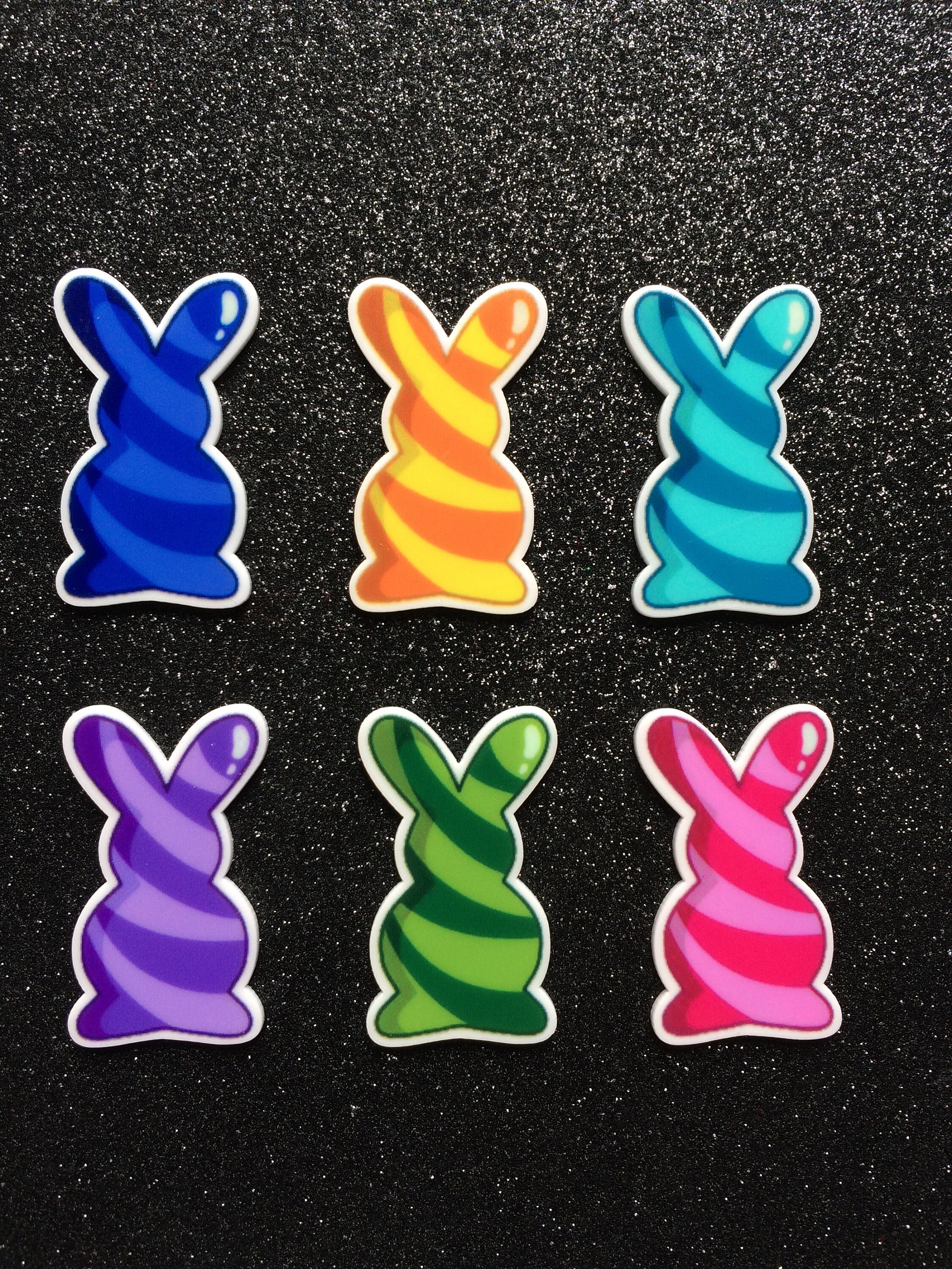 6pc Peeps Candy Rabbits Planar Flatback Resin Cabochon - Etsy