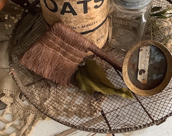 Antique Wire Basket Wire Ware 15.5"Di French Farmhouse Primitive Country Cottage Decor