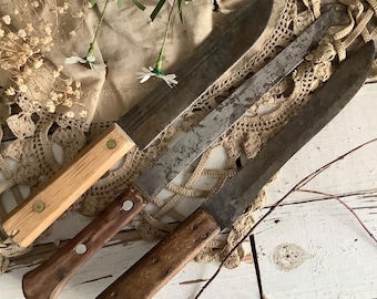 Antique Meat Butcher Knife Utensil Rustic Country Farmhouse Kitchen Utilitarian Home Decor