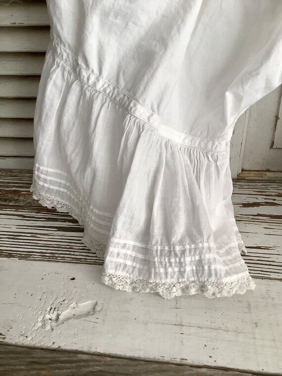 Antique Bloomers Cotton & Lace MOP Button Womens … - image 8