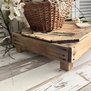 Antique Wood Bulb Tray Crate Riser 20x13 French Country Cottage ...
