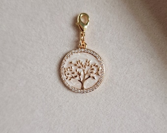 Colgante Lebensbaum con circonitas – Oro rosa de 18 quilates