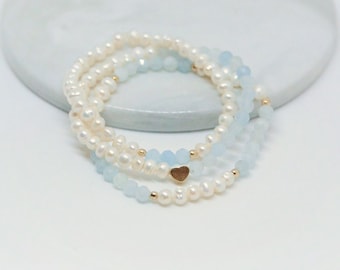 Bracelet with pearls and sapphires