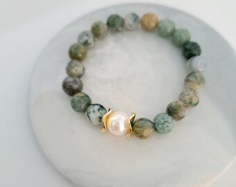 Brazalete Moosachat con una perla