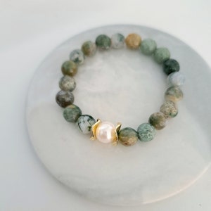 Brazalete Moosachat met een perla
