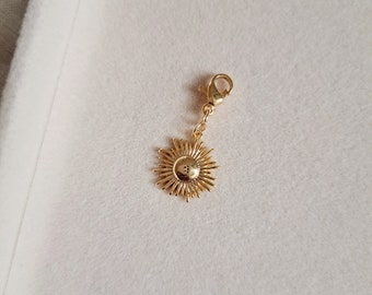 Sun charm 24k gold filled