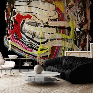 Arte abstracto de gran tamaño, arte contemporáneo a gran escala, arte textil. Arte textil contemporáneo.