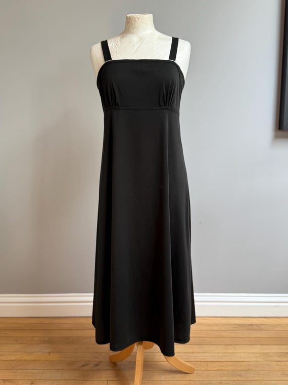 1970s little black dress VINTAGE 1970s Black Cocktail Dress by Wendy. Little Black Dress, Slip Dress,  Silver LUERX, Festival Dress, Party Dress. Vintage Gift