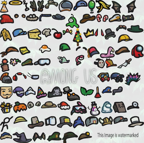 Among Us Hats PNG AI SVG Layered Etsy