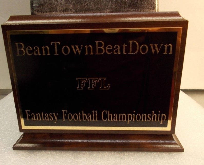 Fantasy Football Award Trophy 24 Year Perpetual Free Custom Engraving Ships 2 Day Priority Same Day!