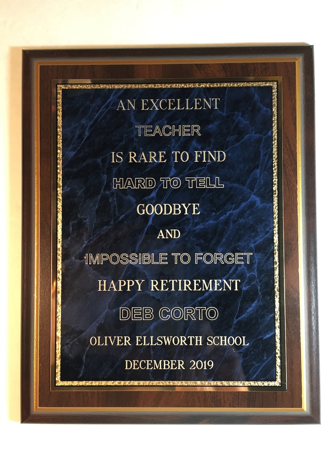 Teacher Educator Principal School PTO Retirement Plaque Award Etsy