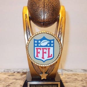 Fantasy Football Award Trophy 9" Free Engraving Ships 2 Day Priority Mail Same Day!